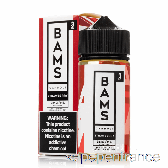 Cannoli à La Fraise - Cannoli De Bam Bam - Stylo Vape 100 Ml 6 Mg